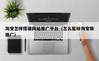 乳山淘宝怎样搭建网站推广平台（怎么能给淘宝做推广）